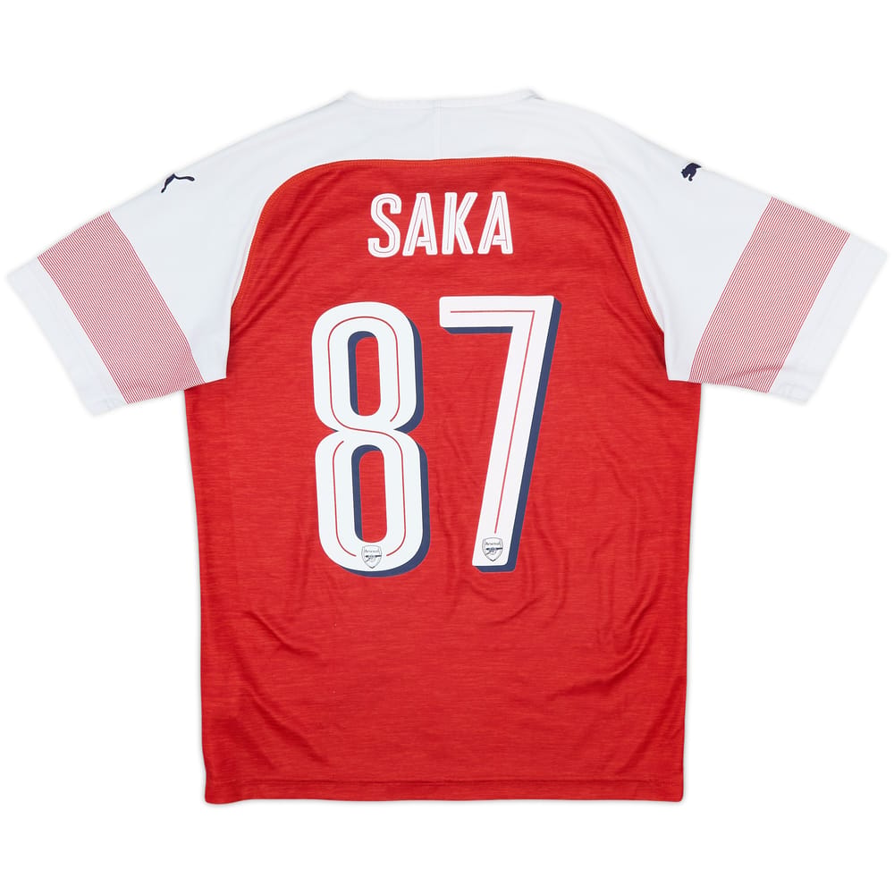 2018-19 Arsenal Home Shirt Saka #87 - 6/10 - (S)