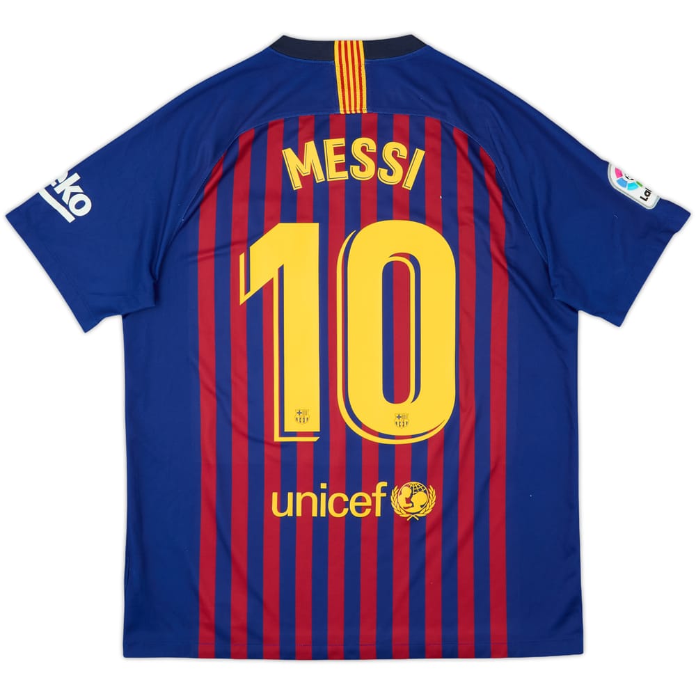 2018-19 Barcelona Home Shirt Messi #10 - 7/10 - (L)