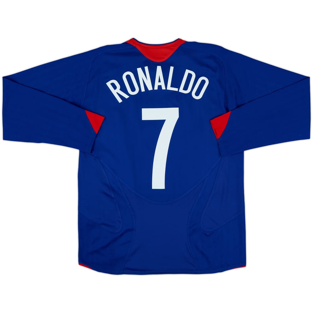 2005-06 Manchester United Away L/S Shirt Ronaldo #7 - 7/10 - (M)