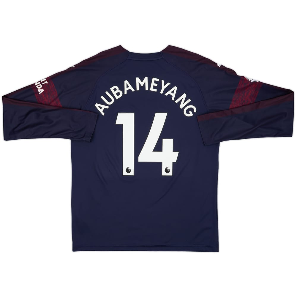 2018-19 Arsenal Away L/S Shirt Aubameyang #14 - 8/10 - (L)