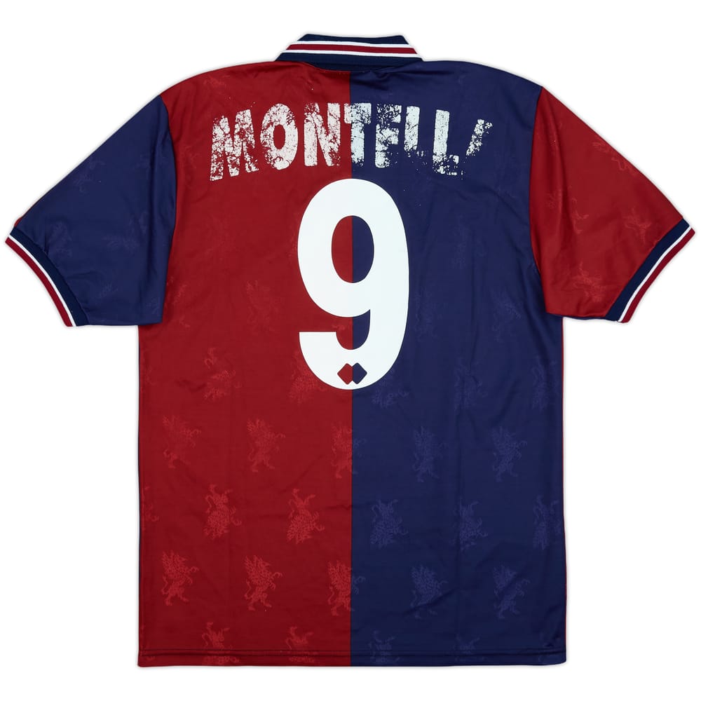 1995-96 Genoa Home Shirt Montella #9 - 4/10 - (M)