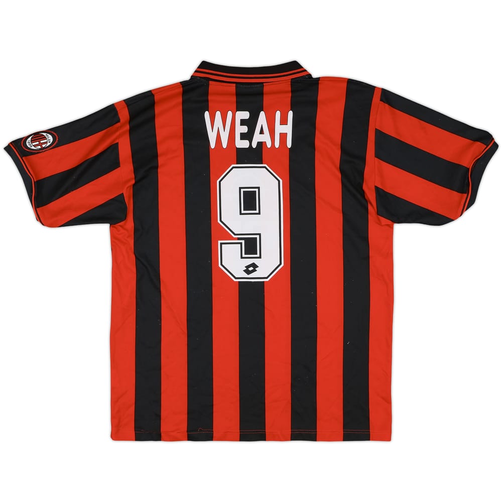 1996-97 AC Milan Home Shirt Weah #9 - 7/10 - (XL)