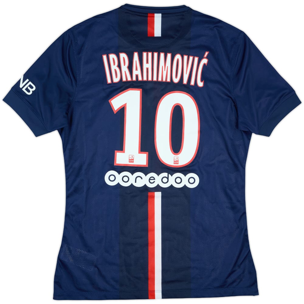 2014-15 Paris Saint-Germain Authentic Home Shirt Ibrahimovic #10 - 10/10 - (L)