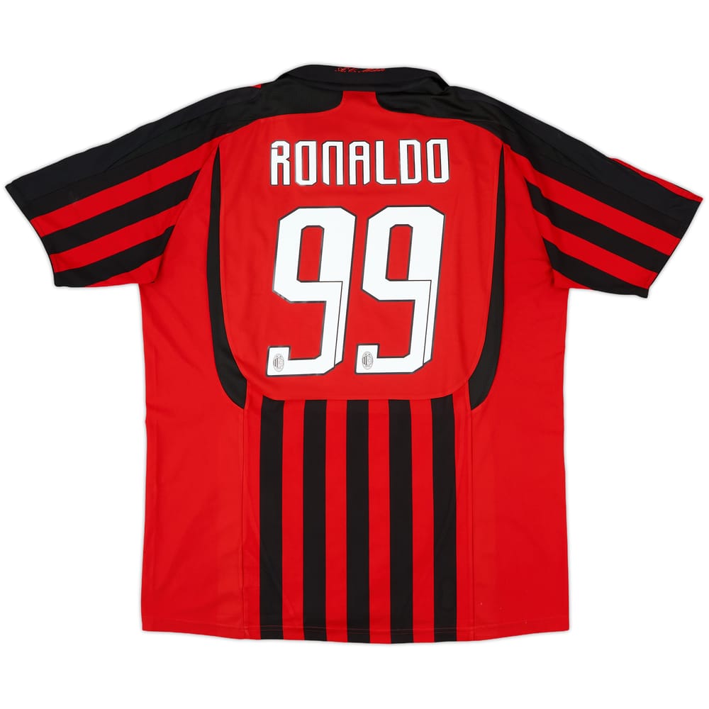 2007-08 AC Milan Home Shirt Ronaldo #99 - 8/10 - (XL)