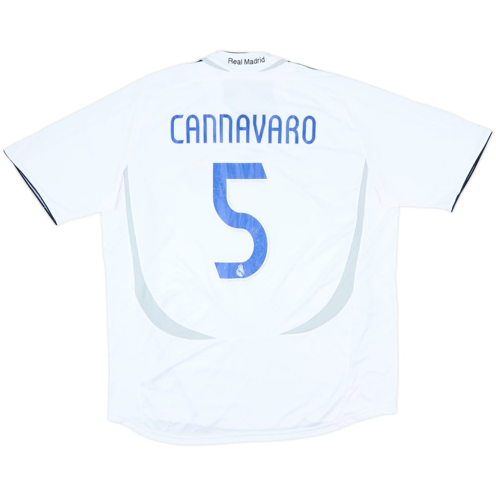 2006-07 Real Madrid Home Shirt Cannavaro #5 - 5/10 - (XXL)