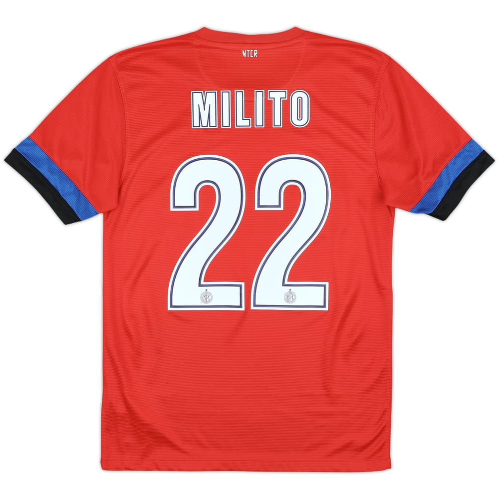 2012-13 Inter Milan Away Shirt Milito #22 - 7/10 - (S)