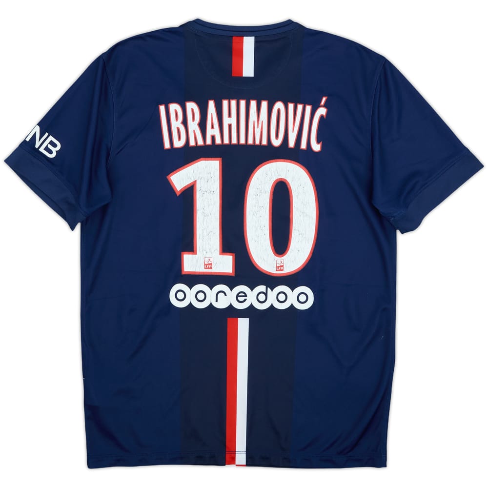 2014-15 Paris Saint-Germain Home Shirt Ibrahimovic #10 - 5/10 - (M)