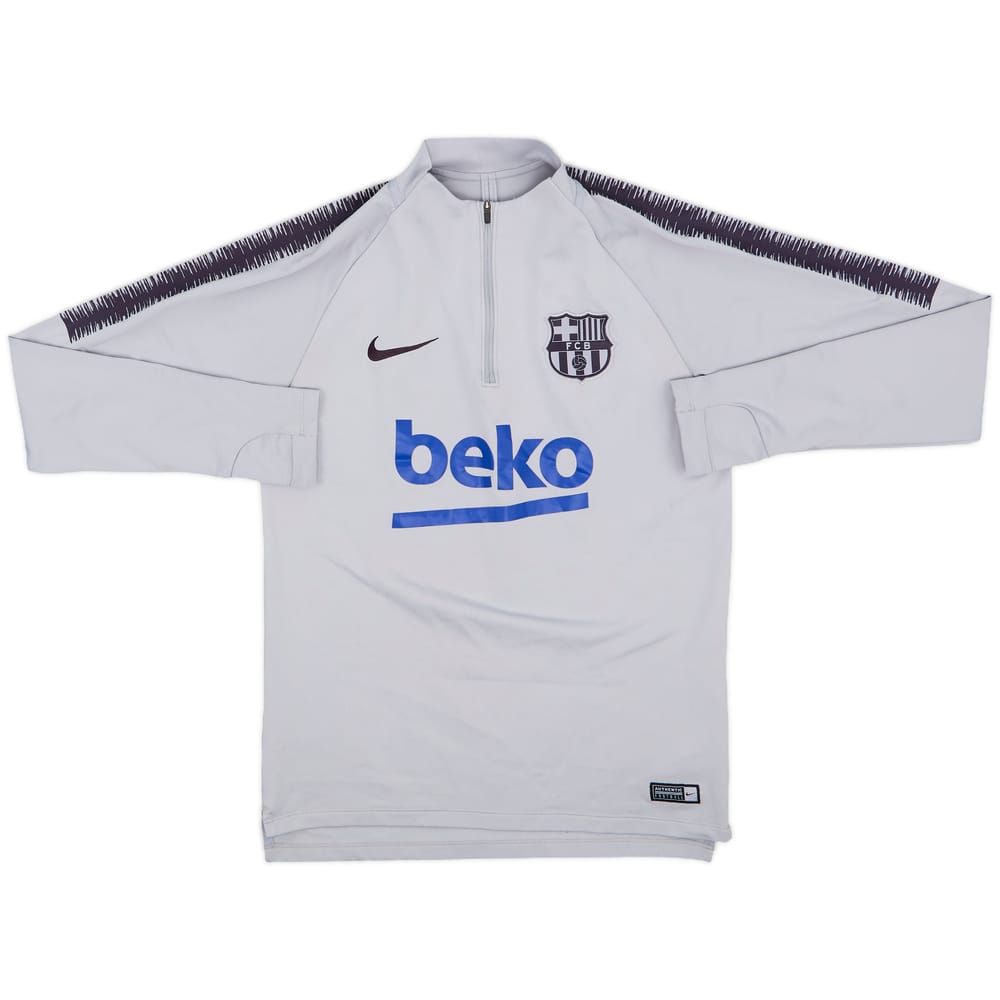 2018-19 Barcelona Nike 1/4 Zip Training Top - 8/10 - (S)