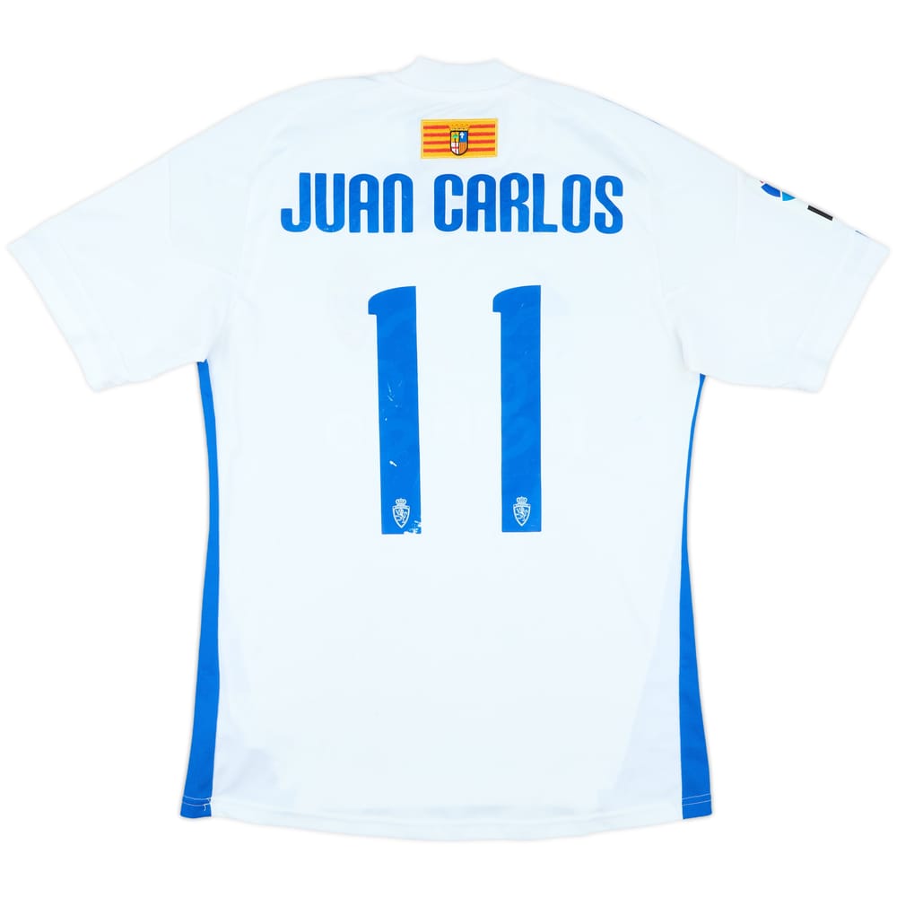2011-12 Real Zaragoza Match Issue Home Shirt Juan Carlos #11
