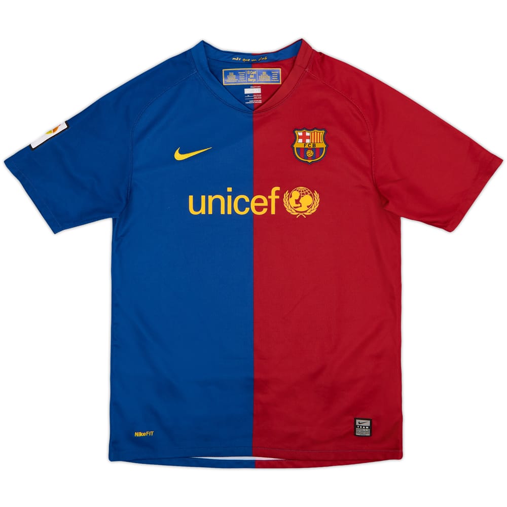 2008-09 Barcelona Home Shirt - 10/10 - (XL.Boys)