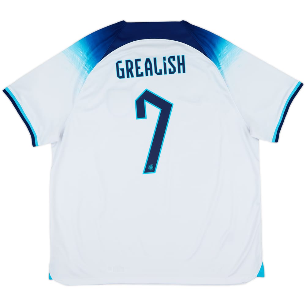 2022-23 England Home Shirt Grealish #7 - 8/10 - (XXL)