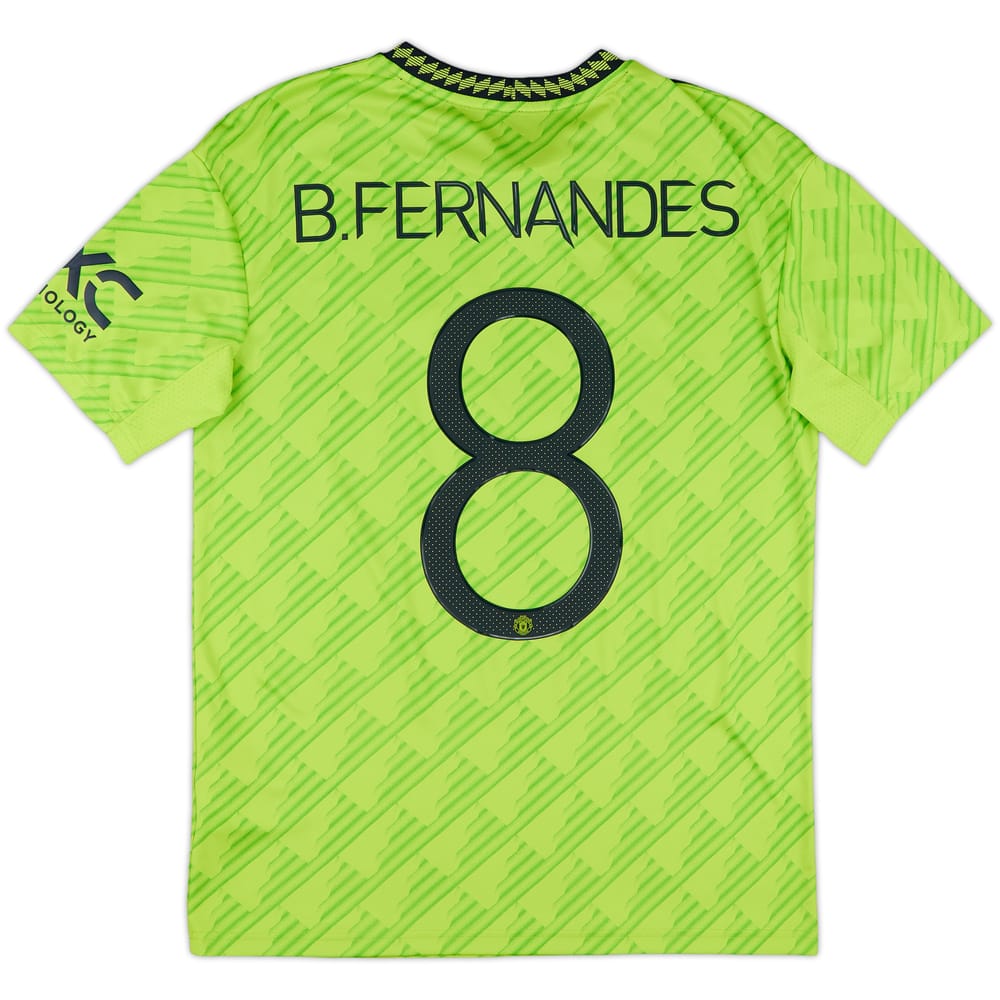 2022-23 Manchester United Third Shirt B.Fernandes #8 - 10/10 - (XL.Boys)