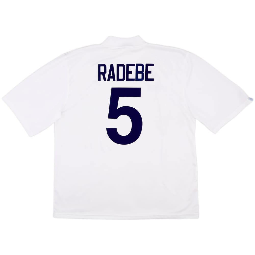 1995-96 Leeds United Home Shirt Radebe #5 - 8/10 - (XXL)