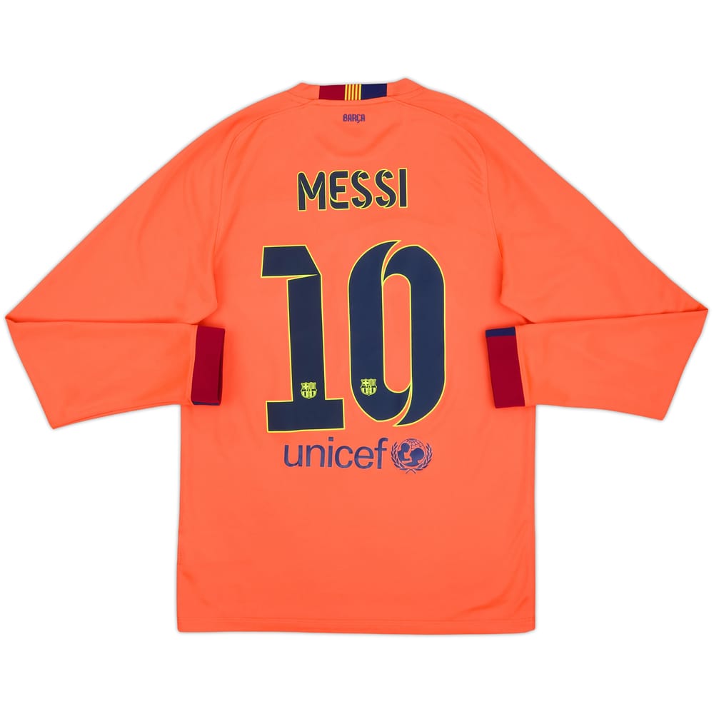 2014-15 Barcelona Away L/S Shirt Messi #10 - 9/10 - (S)