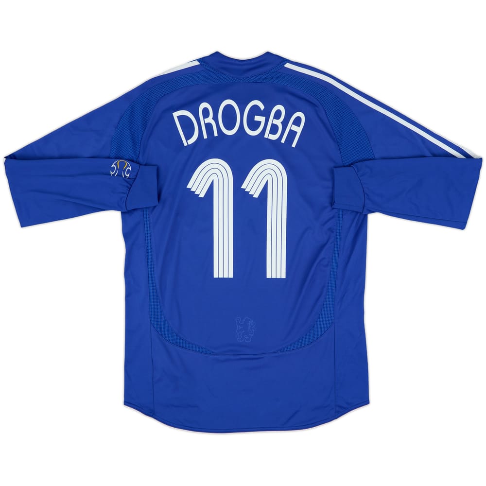 2006-08 Chelsea Home L/S Shirt Drogba #11 - 8/10 - (M)