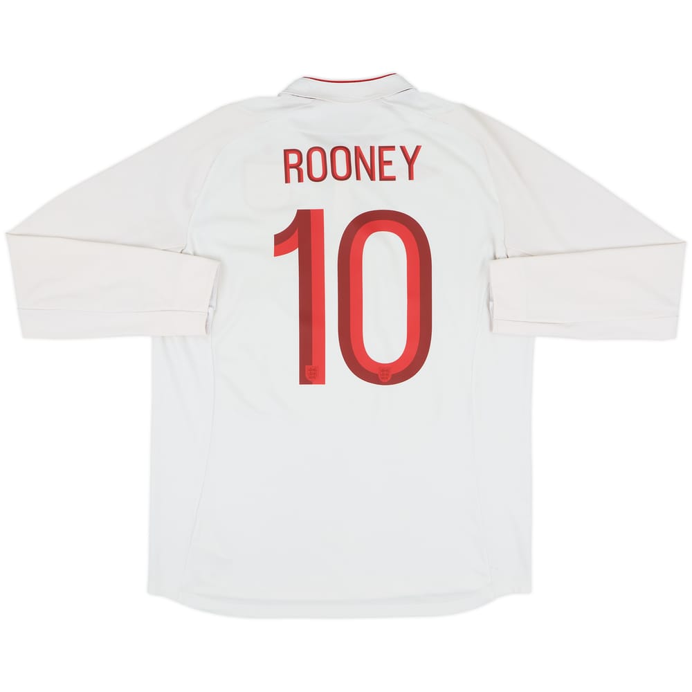 2012-13 England Home L/S Shirt Rooney #10 - 6/10 - (L)