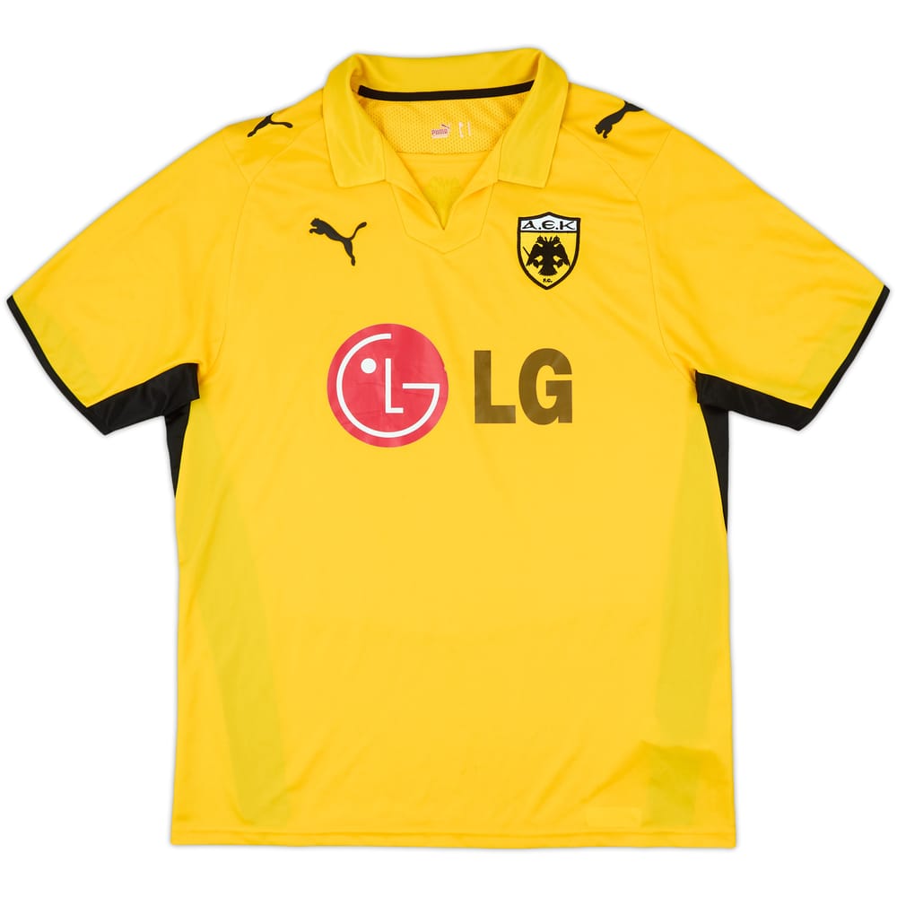 2008-09 AEK Athens Home Shirt - 8/10 - (L)