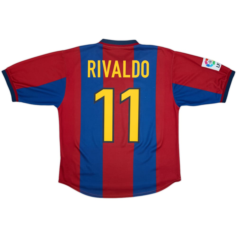 1998-00 Barcelona Home Shirt Rivaldo #11 - 8/10 - (M)