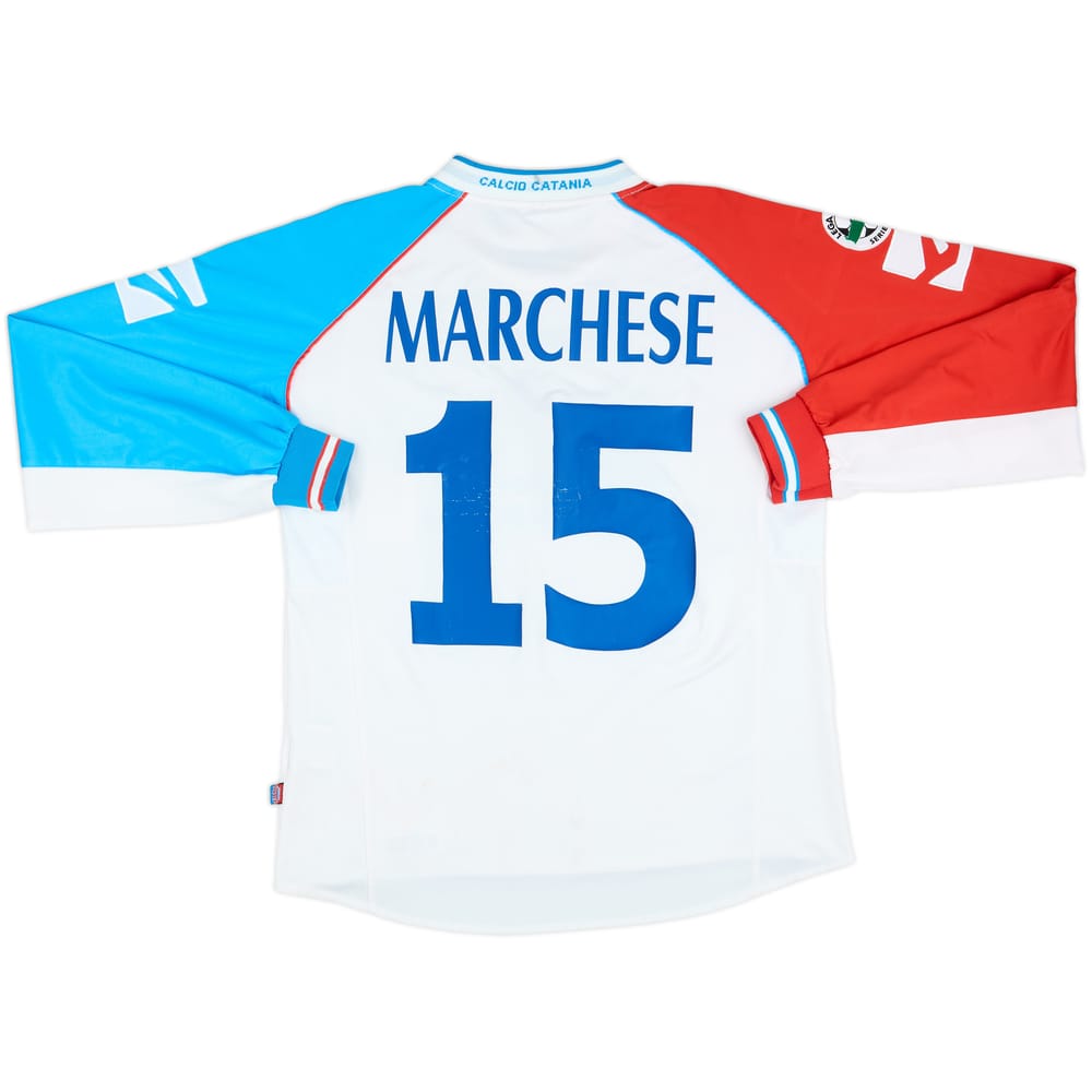2005-06 Catania Match Issue Away L/S Shirt Marchese #15