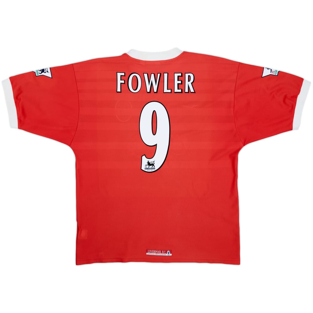 1996-98 Liverpool Home Shirt Fowler #9 - 8/10 - (L)