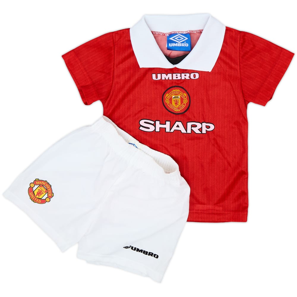 1996-98 Manchester United Home Shirt & Shorts - 9/10 - (18-24 Months)
