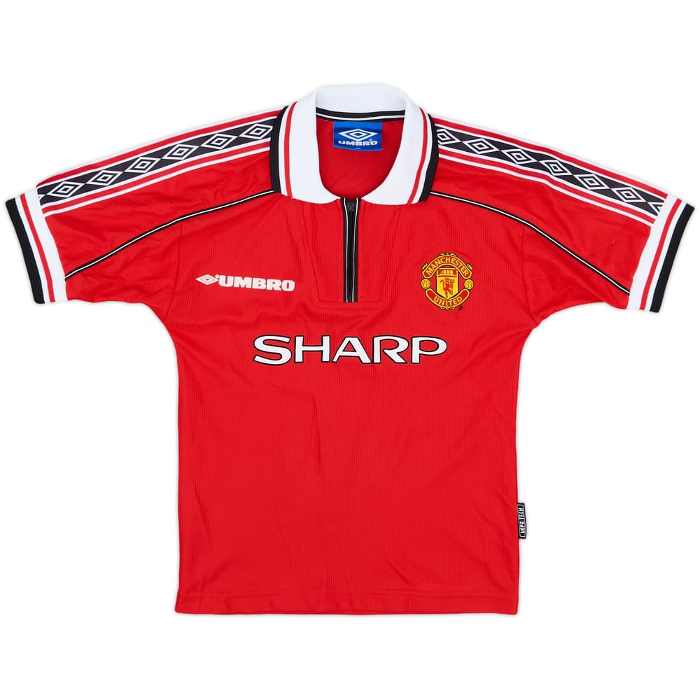 1998-00 Manchester United Home Shirt - 9/10 - (S.Boys)