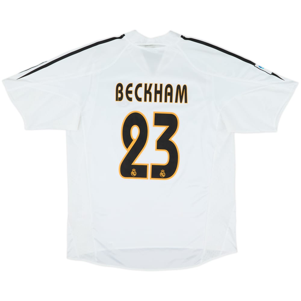 2004-05 Real Madrid Home Shirt Beckham #23 - 9/10 - (L)