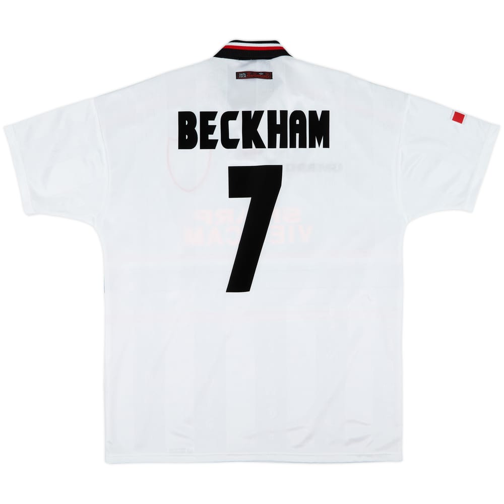 1997-99 Manchester United Away Shirt Beckham #7 - 8/10 - (XL)