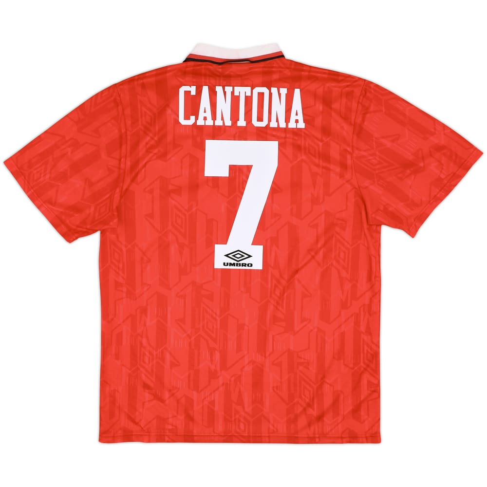 1992-94 Manchester United Home Shirt Cantona #7 - 8/10 - (XL)
