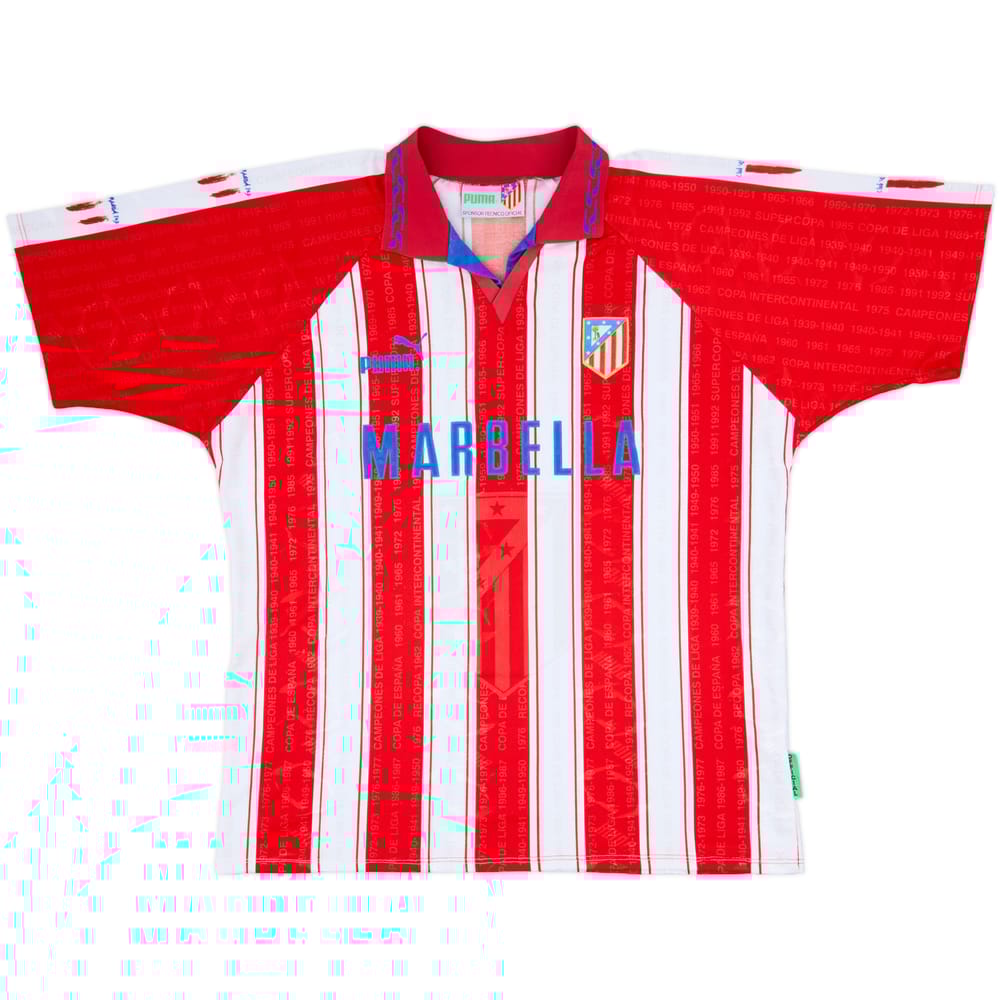 1995-96 Atletico Madrid Home Shirt - 7/10 - (XL)
