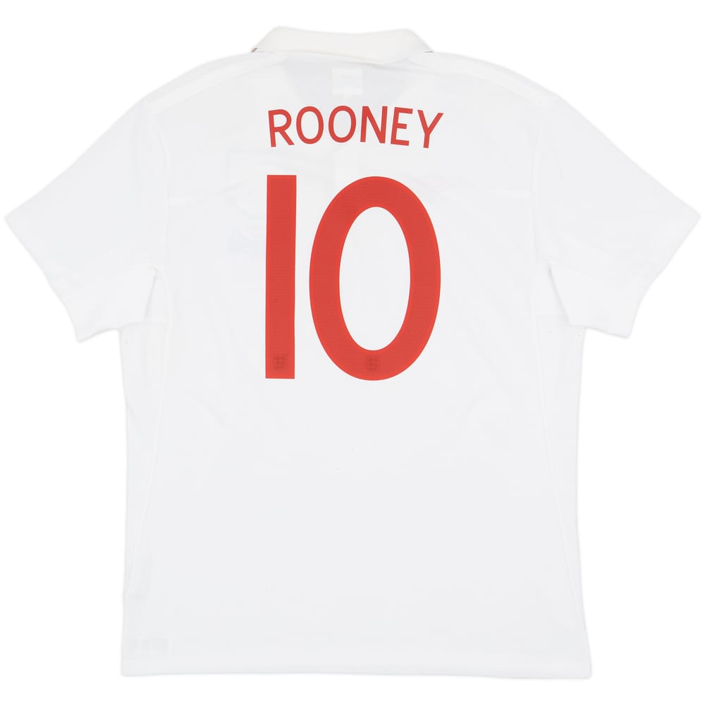 2010-11 England 'World Cup South Africa 2010' Home Shirt Rooney #10 - 8/10 - (L)