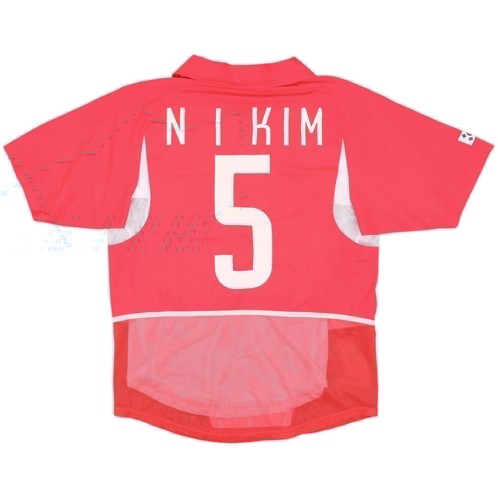 2002-03 South Korea Player Issue Home Shirt N I Kim #5 - 6/10 - (M)