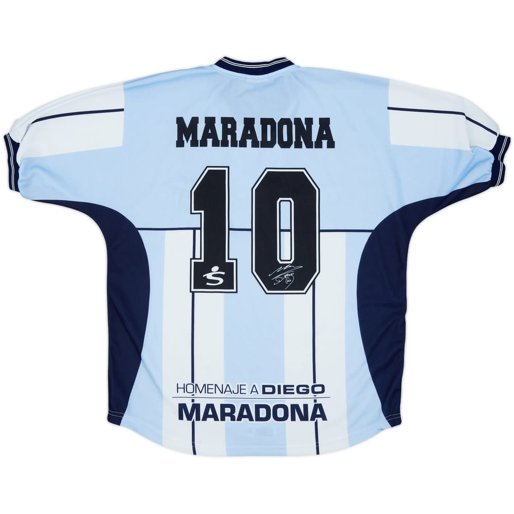 2001 Argentina Fila Farewell Diego Testimonial Shirt Maradona #10 - 7/10 - (L)