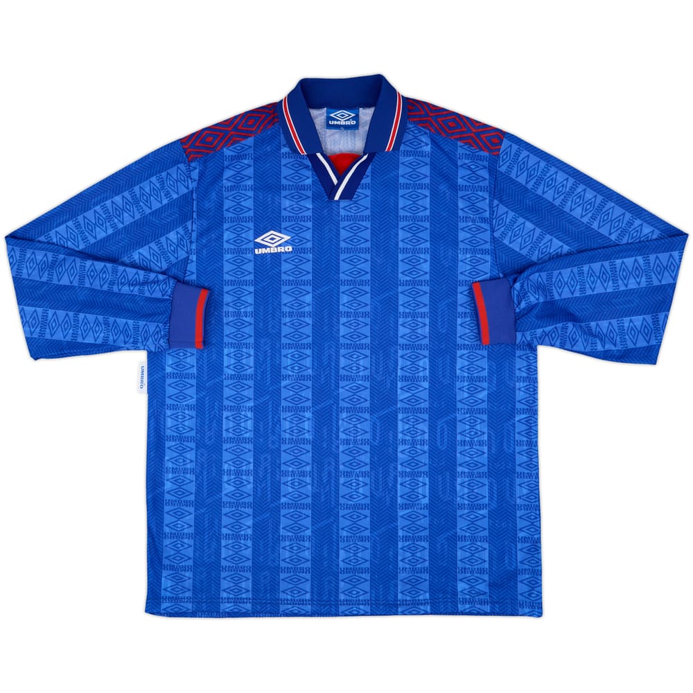1990s Umbro Template L/S Shirt #16 - 9/10 - (XL)