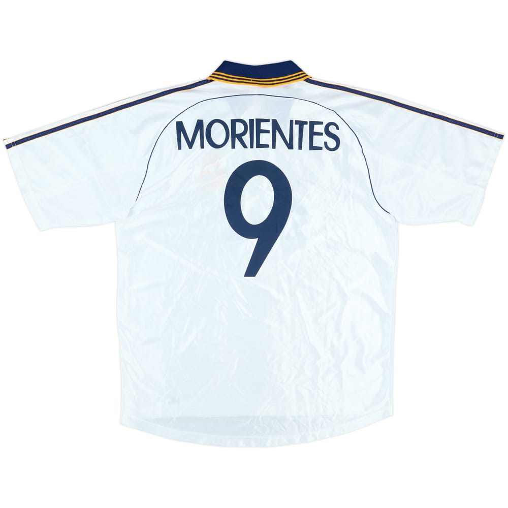 1999-00 Real Madrid Signed Home Shirt Morientes #9 - 8/10 - (L)