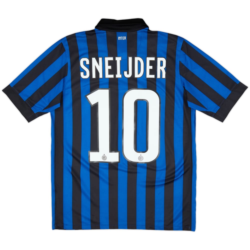 2011-12 Inter Milan Home Shirt Sneijder #10 - 7/10 - (XL.Boys)