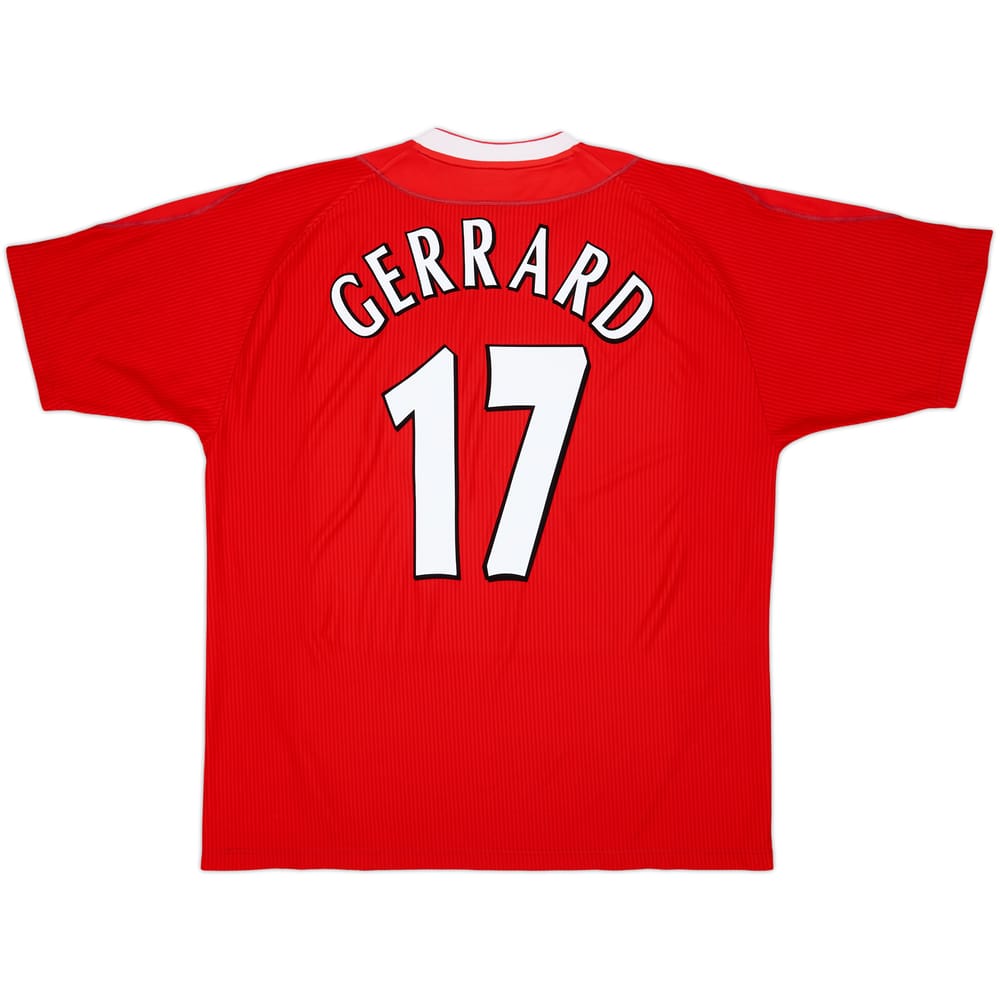 2002-04 Liverpool Home Shirt Gerrard #17 - 6/10 - (XXL)