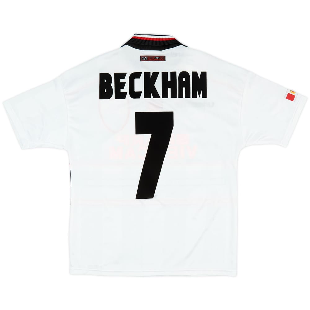 1997-99 Manchester United Away Shirt Beckham #7 - 8/10 - (Y)
