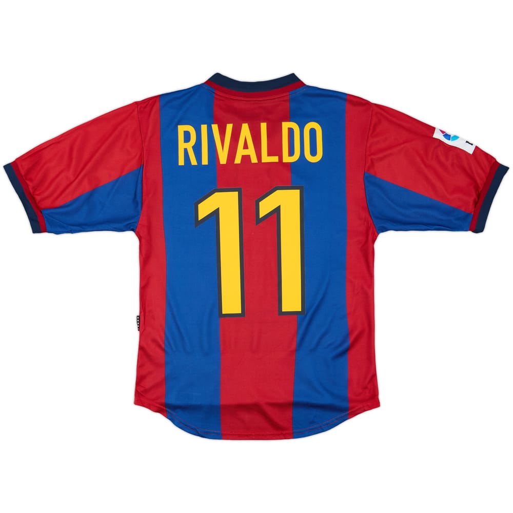 1998-00 Barcelona Home Shirt Rivaldo #11 - 9/10 - (XS)