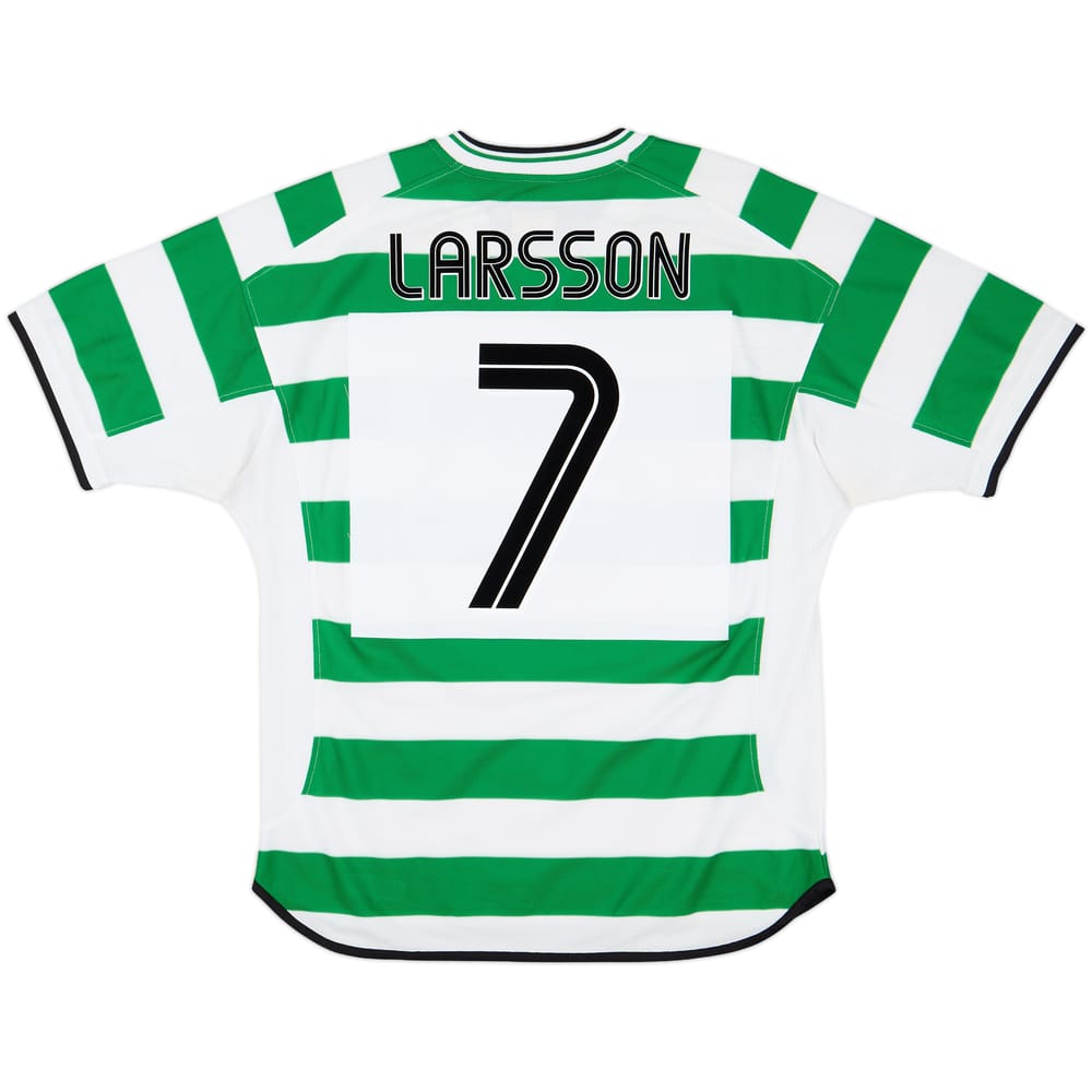 2001-03 Celtic Home Shirt Larsson #7 - 8/10 - (L)