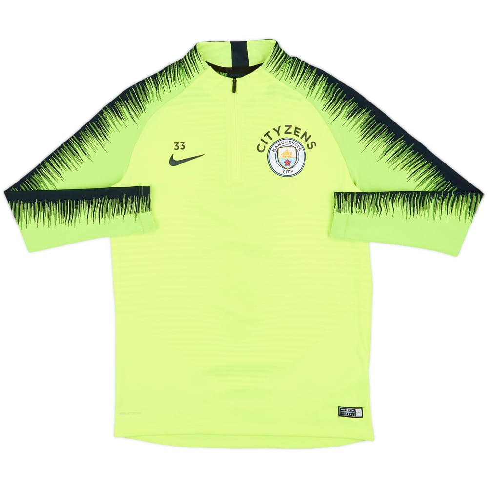 2019-20 Manchester City Nike Player Issue 1/4 Zip Drill Top #33 - 9/10 - (M)