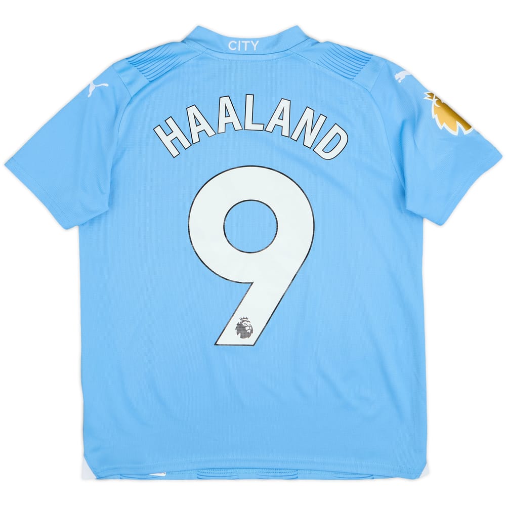 2023-24 Manchester City Home Shirt Haaland #9 - 10/10 - (L.Boys)