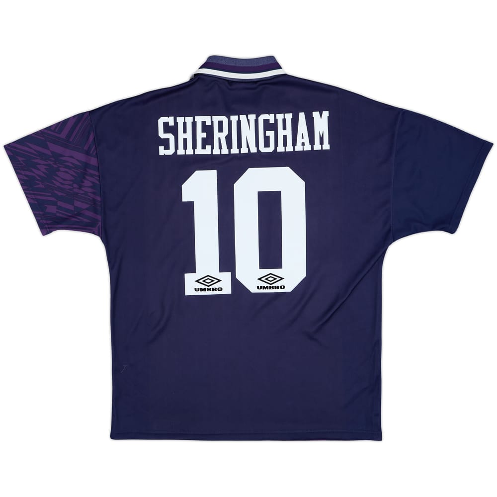 1994-95 Tottenham Away Shirt Sheringham #10 - 8/10 - (L)
