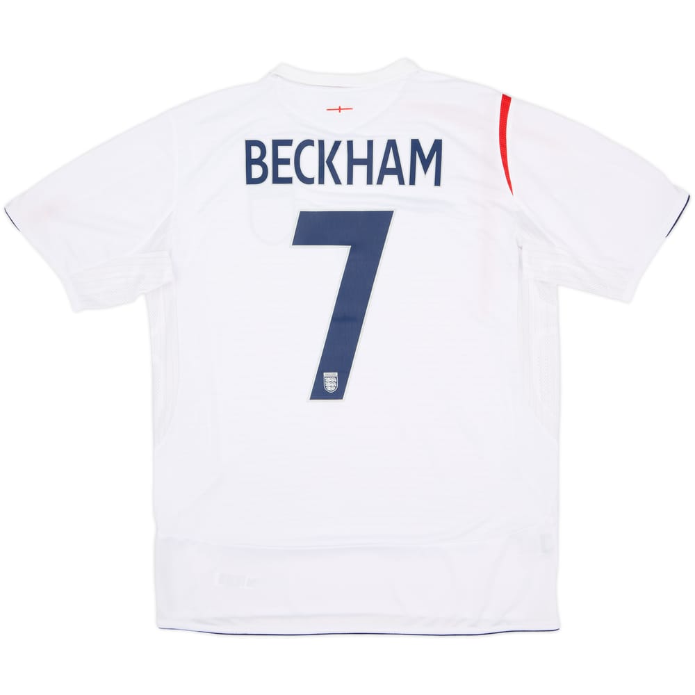 2005-07 England Home Shirt Beckham #7 (L)