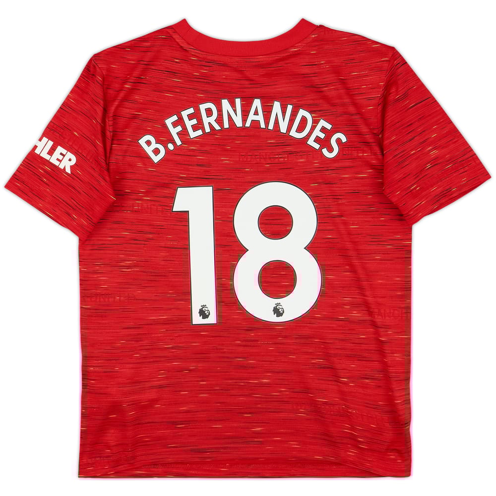 2020-21 Manchester United Home Shirt B.Fernandes #18 - 9/10 - (S.Boys)