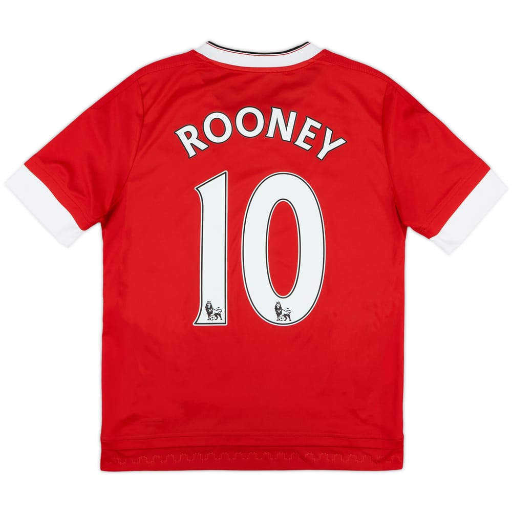 2015-16 Manchester United Home Shirt Rooney #10 - 8/10 - (L.Boys)