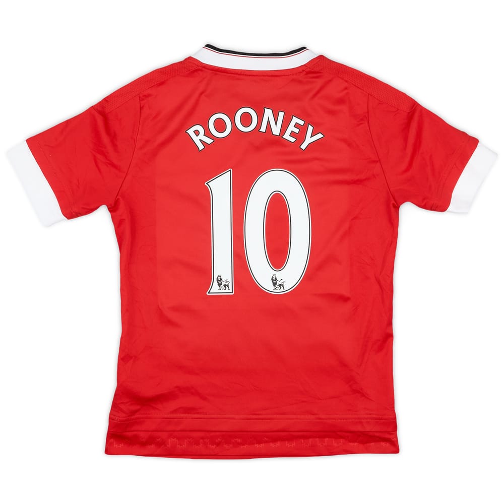 2015-16 Manchester United Home Shirt Rooney #10 - 8/10 - (S.Boys)