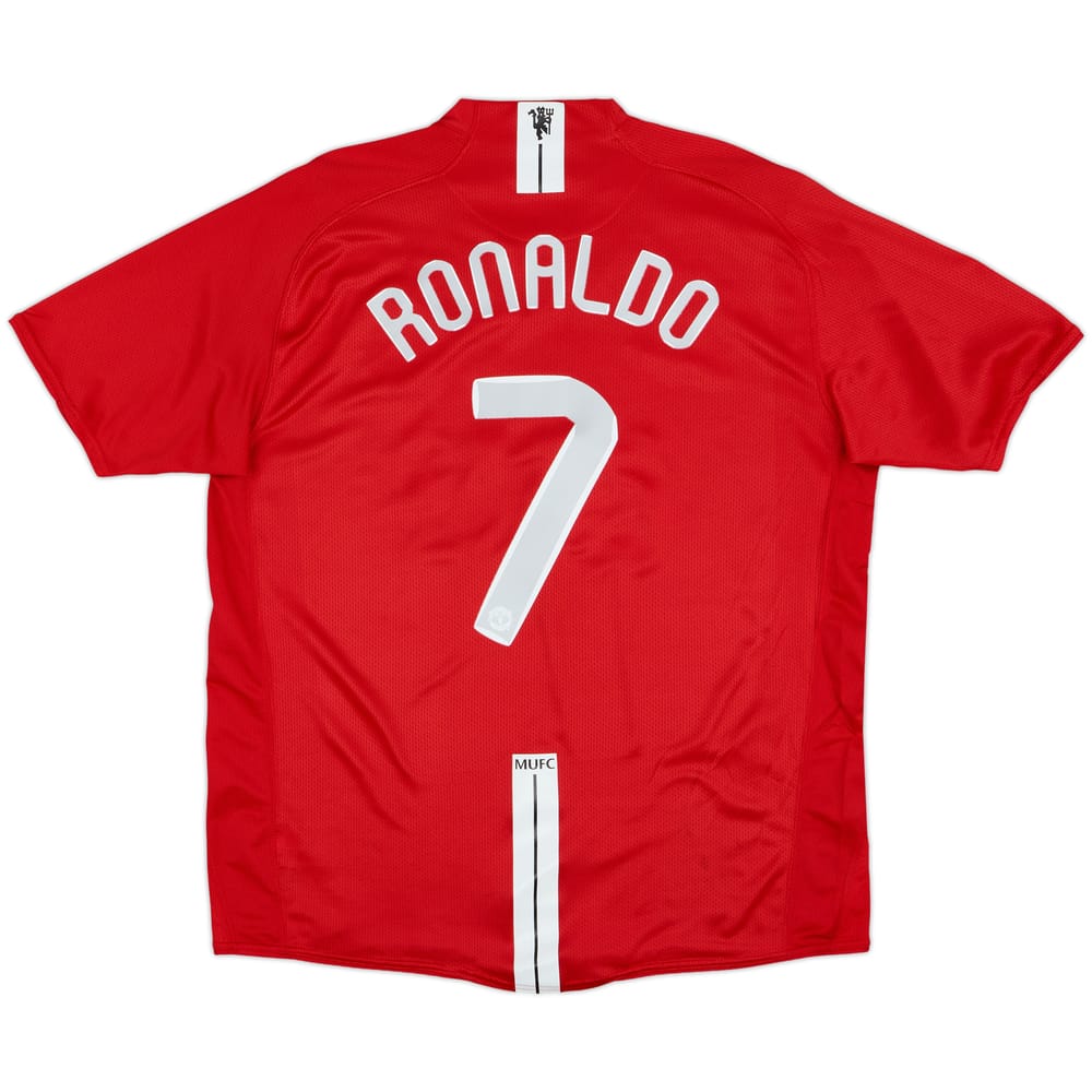 2007-09 Manchester United Home Shirt Ronaldo #7 - 9/10 - (XL)