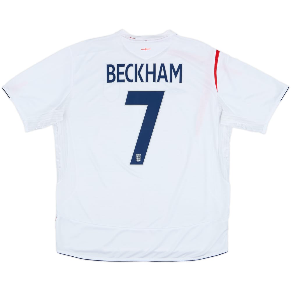 2005-07 England Home Shirt Beckham #7 - 6/10 - (XXL)