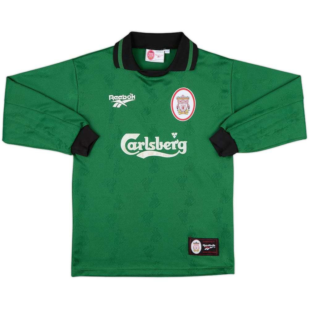 1996-97 Liverpool GK L/S Shirt - 9/10 - (XL.Boys)
